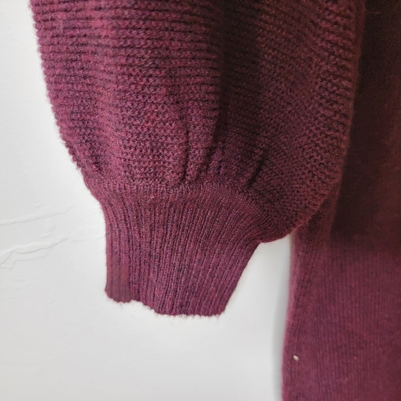 Loft Maroon XLT Sweater Blouse-Sleeve Knit Sweater Dress - Picture 8 of 8